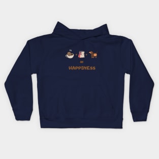 dogs & books and coffee is happiness Kids Hoodie